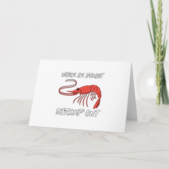 When In Doubt Shrimp Out Card (Front)
