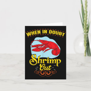 When In Doubt Shrimp Out Retro BJJ Brazilian Jiu Card