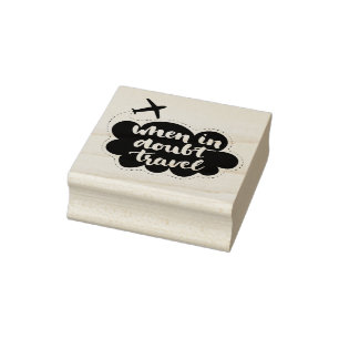 When In Doubt Travel Cloud Rubber Stamp
