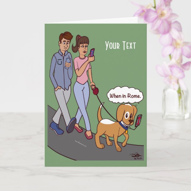 When In Rome Folded Greeting Card (Orchid)