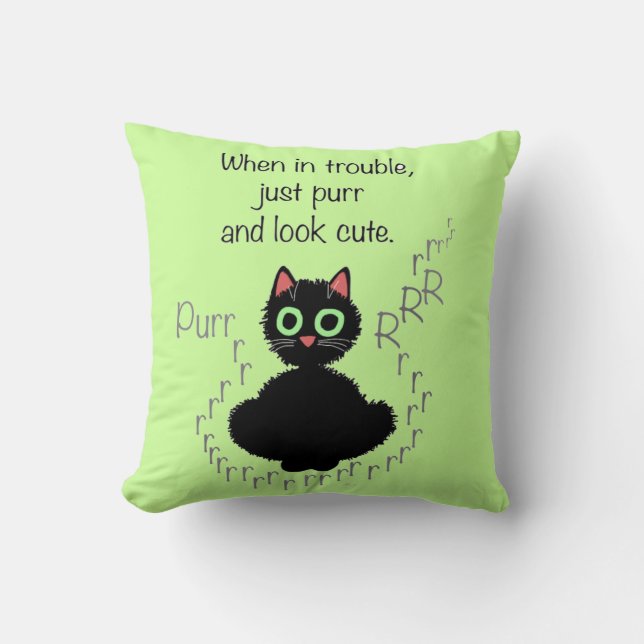When in Trouble Throw Pillow (Front)