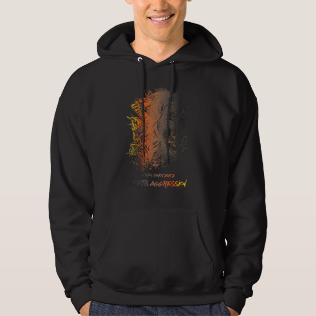 When innocence meets aggression 1 hoodie (Front)