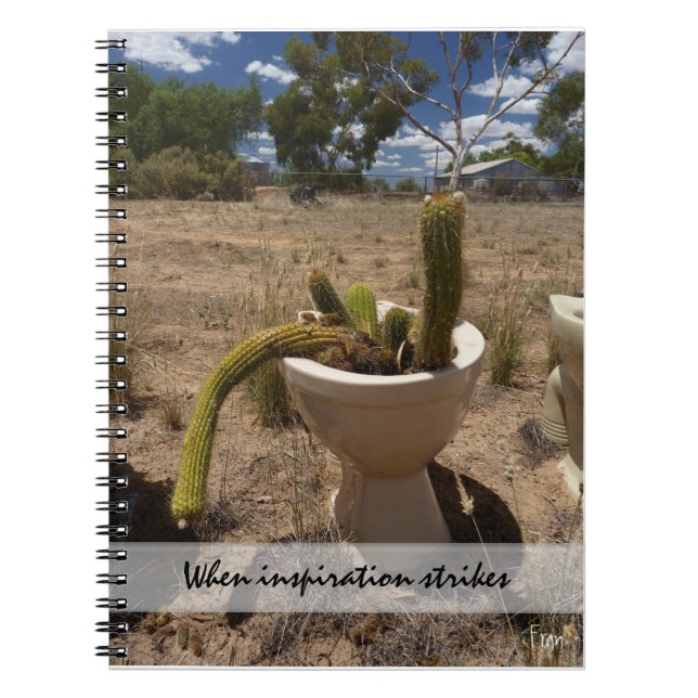 when inspiration strikes notebook (Front)