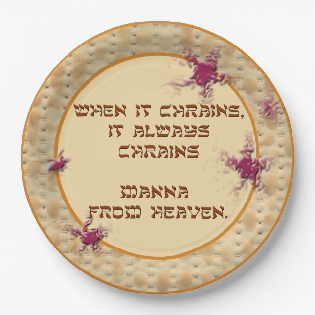 When It Chrains... Paper Plate (Front)