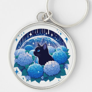 When it rains cat is still something beautiful keychain