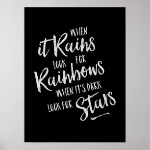 When It Rains- Inspirational Poster
