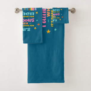 When It Rains Look For Rainbows Bath Towel Set