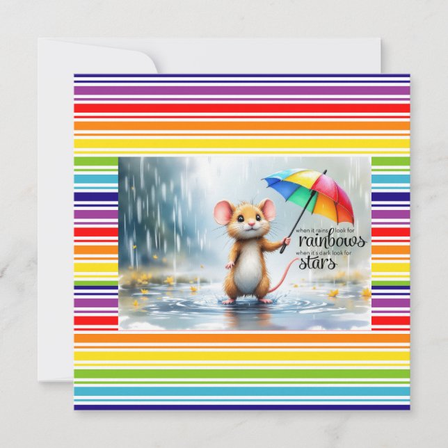 When it rains look for rainbows. Mouse painting (Front)