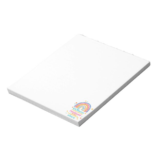 When It Rains Look For Rainbows Notepad (Rotated)