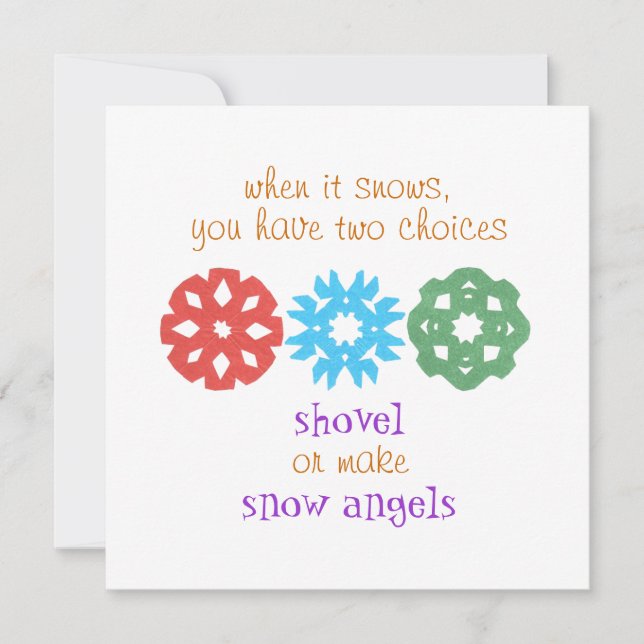 "When It Snows" holiday photo card (Front)