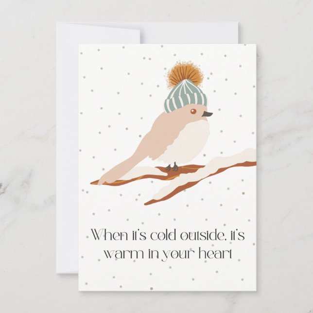When it's cold outside... thank you card (Front)