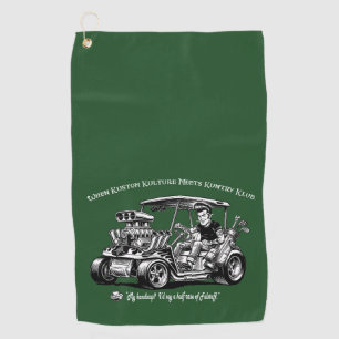 When Kustom Kulture Meets Kuntry Klub Konventions Golf Towel