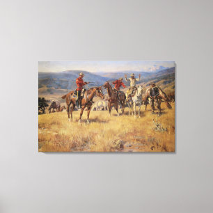 When Law Dulls the Edge of Chance by CM Russell Canvas Print