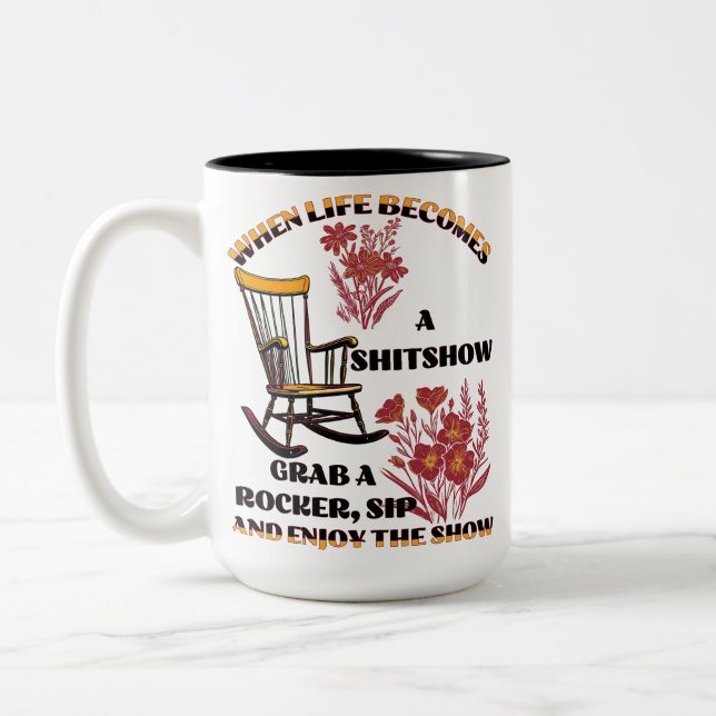 When Life Becomes Two-Tone Coffee Mug (Left)