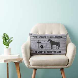 When life gets hard, Kneel Lumbar Pillow