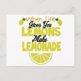 When Life Gives Lemons (add own background colour) Postcard
