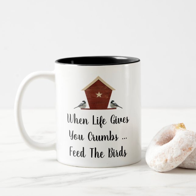 When Life Gives You Crumbs Two-Tone Coffee Mug (With Donut)