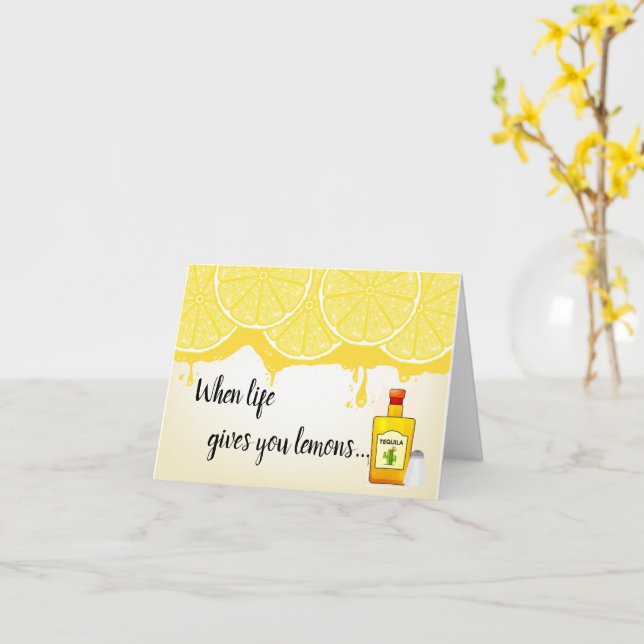 When life gives you lemons - blank card (Yellow Flower)