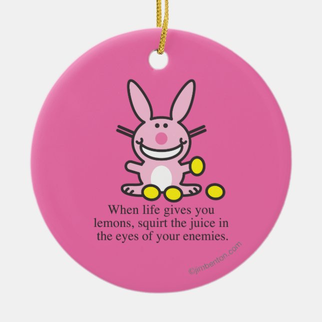 When Life Gives You Lemons Ceramic Ornament (Front)