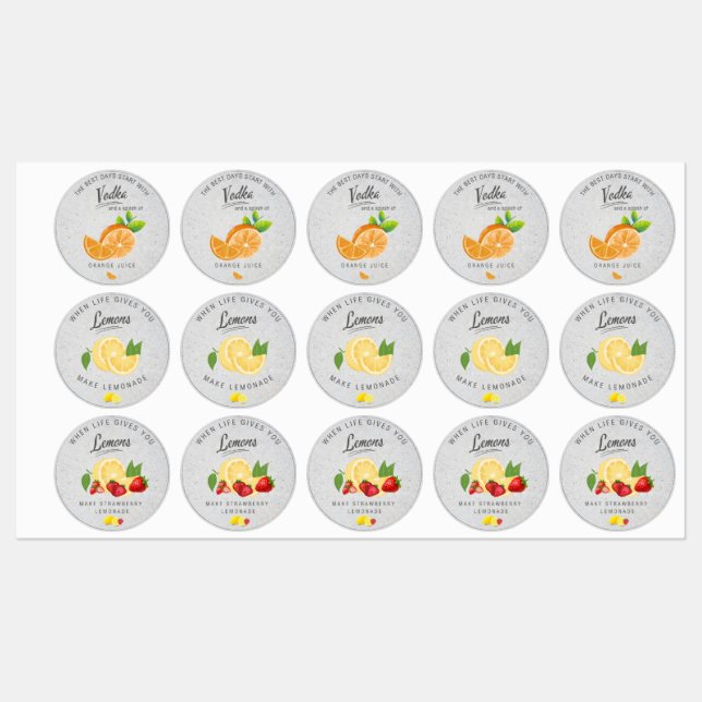 When Life Gives You Lemons Drink Labels (Sheet)