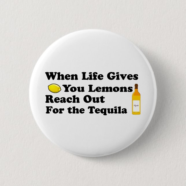 When Life Gives You Lemons Encouragement 2 Inch Round Button (Front)