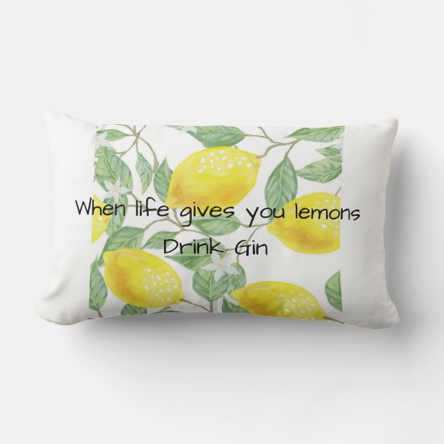 when life gives you lemons lumbar pillow (Front)