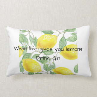 when life gives you lemons lumbar pillow