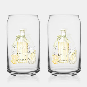 When Life Gives You Lemons Make Lemonade Can Glass