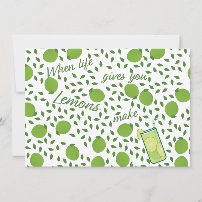 When Life Gives You Lemons Make Lemonade Holiday Card (Front)