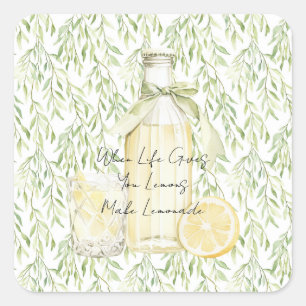 When Life Gives You Lemons Make Lemonade Square Sticker