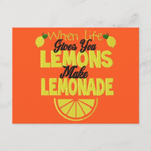 When Life Gives You Lemons (orange background) Postcard (Front)