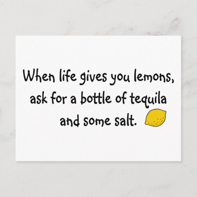 When life gives you lemons postcard (Front)