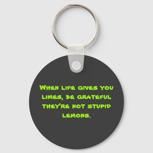 When life gives you limes keychain (Front)