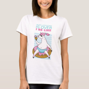 When Lockdown Is Over - Funny Unicorn Pool Party T-Shirt