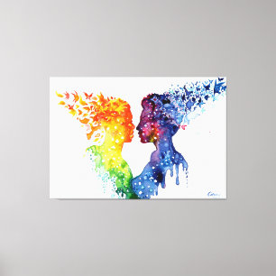 when love gives you butterflies canvas print