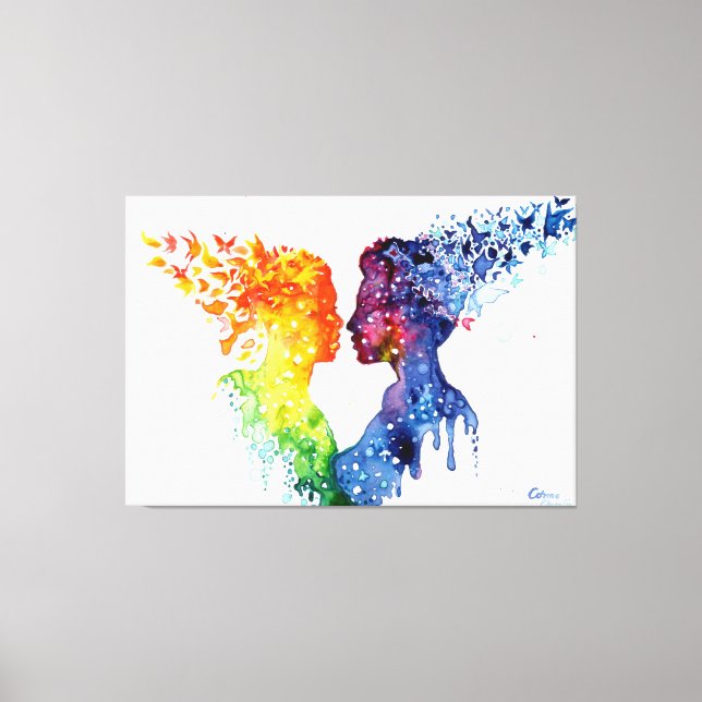 when love gives you butterflies canvas print (Front)