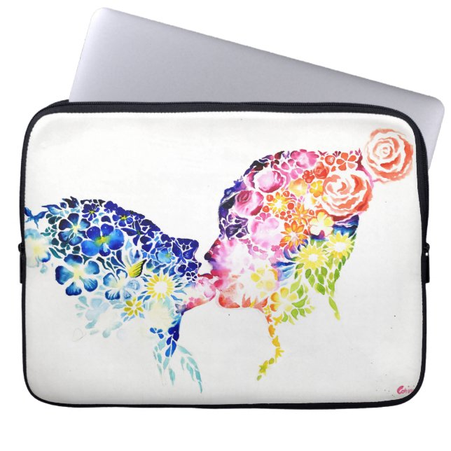 When love is blooming laptop sleeve (Front)