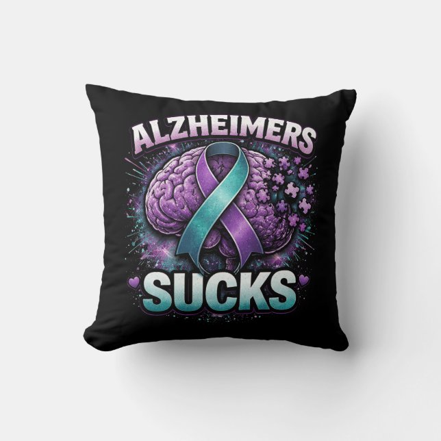 When Memories Fade Throw Pillow (Front)
