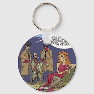 When Men Flounder Funny Keychain