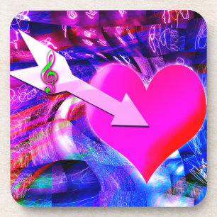 When Music arrow targeted heart Coaster
