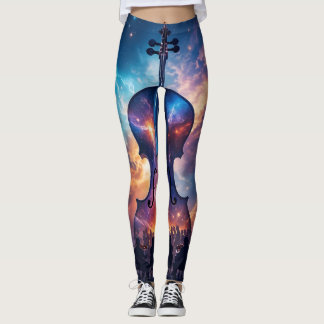 When Music meets the Cosmos Leggings Tights