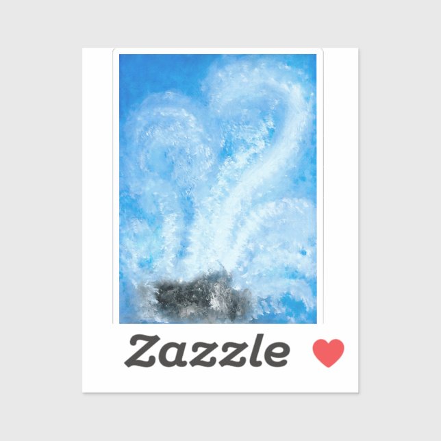 When ocean waves crash onto the shore watercolor  (Sheet)