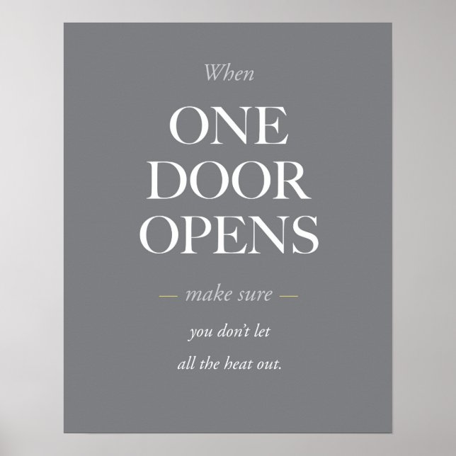 When one door opens. poster (Front)