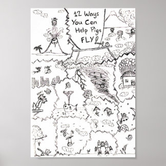 When Pigs Fly... 12 Ways to Help Them. Poster