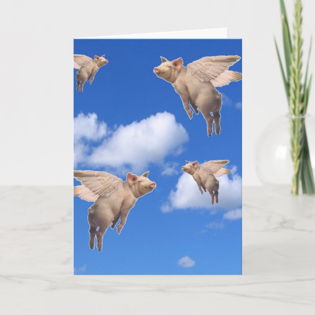 When Pigs Fly Card (Front)