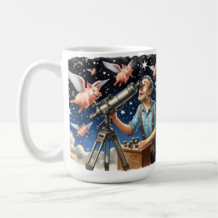 When pigs fly. coffee mug