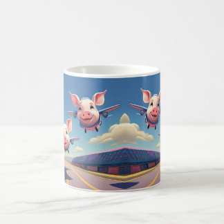 When Pigs Fly Funny Airplane Pigs Coffee Mug