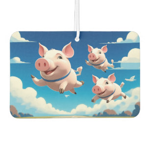 When Pigs Fly Funny Winged Pigs Air Freshener