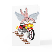 "When Pigs Fly" Greeting Card
