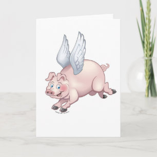When Pigs Fly Greeting Card